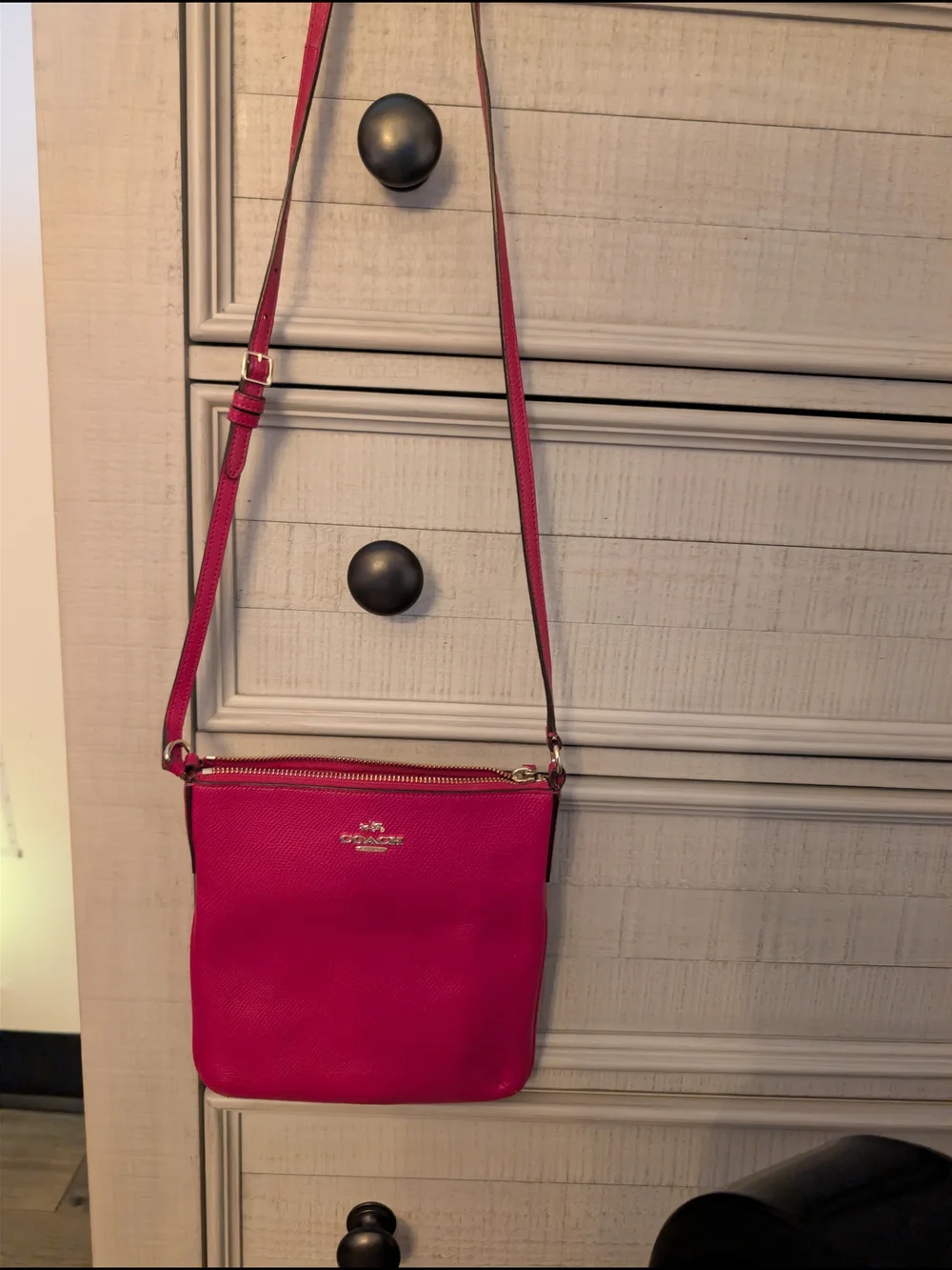 Coach Pink Patent Signature Wristlet